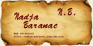 Nadja Baranac vizit kartica